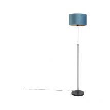 Parte fl - Lampadaire avec Abat-Jour - 1 lumière - h 1675 mm - Bleu - Rustique - éclairage intérieur - Salon i Chambre - Qazqa
