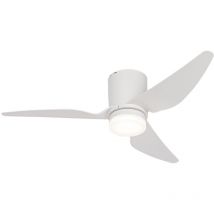Patty - led Dimmable Ventilateur de plafond variateur inclus - 1 lumière - ø 123 cm - Blanc - Moderne - éclairage intérieur - Salon i Chambre i
