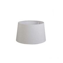 Rond schuin linnen - Abatjour - ø 350 mm - Blanc - Moderne - - Qazqa