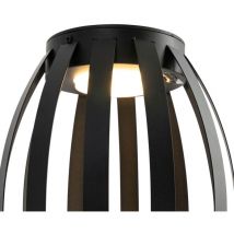 Qazqa - sheldon - led Dimmable Lampe de Table sans fil rechargeable usb solaire variateur inclus - 2 pièces - ø 20 cm - Noir - Moderne - éclairage