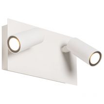Simon - led Applique murale - 2 lumière - l 23 cm - Blanc - Moderne - éclairage extérieur - Qazqa