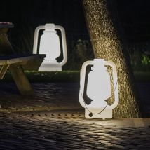 Storm - Lampe sur pied extérieur - 1 lumière - h 510 mm - Blanc - Design, Moderne - éclairage extérieur - éclairage intérieur - Qazqa