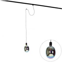 Suspension avec rail noir avec led G170 - Cavalux - Qazqa