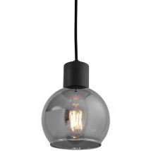 Vidro - Suspension - 1 lumière - ø 13 cm - Gris - Art Deco - éclairage intérieur - Salon i Chambre i Cuisine i Salle à manger - Qazqa