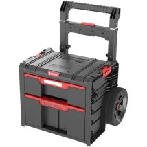 Chariot Mobile Qbrick System Pro Cart 2.0 Plus Drawer – Dimensions 520x415x660 Mm – Capacité 9,5l/12l – Poignée Télescopique Double Amovible