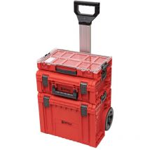 Qbrick System - pro 2.0 Set 4 red ultra hd Werkzeugwagen Set + pro Cart 2.0 + pro Technician Case 2.0 + pro Organizer 100 450 x 390 x 690 mm 45 l IP54