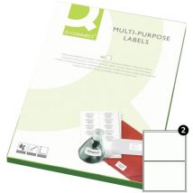 Laser Labels, 199.6 x 143.5MM, 2 Per Sheet - Q-connect