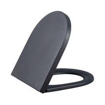 QeramiQ Dely Abattant WC - frein de chute - déclipsable - 35mm - noir mat