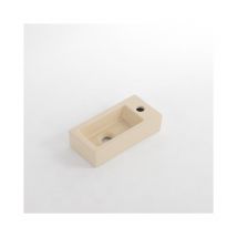 Qeramiq - Fortifura Fuente lave-mains - 37,5x18,5x9 cm - céramique - trou pour robinet à droite - beige mat