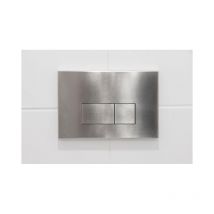 QeramiQ Push Plaque de commande DualFlush pour bâti-support Geberit UP320 Métal rectangulaire Steel