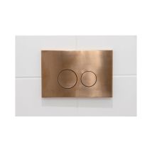 QeramiQ Push Plaque de commande DualFlush pour bâti-support Geberit UP320 Métal boutons ronds cuivré