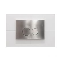 QeramiQ Push Plaque de commande DualFlush pour bâti-support Geberit UP320 Métal rond Steel