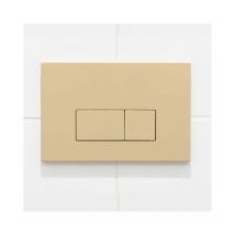 QeramiQ Push Plaque de commande- pour réservoir encastré Geberit UP320 - double chasse - boutons rectangulaires - plastique beige