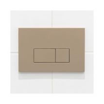 QeramiQ Push Plaque de commande - pour réservoir encastré Geberit UP320 - double chasse - boutons rectangulaires - plastique taupe