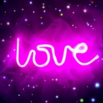 QiaoFei Néon Love Signs Light led Amour Art Décoratif Signe de Chapiteau - Décoration Murale/Décoration de Table pour Fête de Mariage Salle Enfants