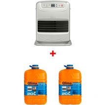 Stufa Laser a SRE3531TC-2 + 2 Taniche Combustibile Kristal - Qlima