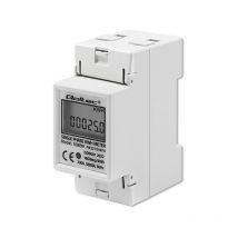 Qoltec Einphasiger elektronischer Einphasen-Energiezähler Verbrauchszähler für DIN-Schiene 230V LCD 2P