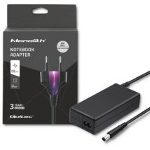 51519.65W AC-Adapter für Dell 65W 19,5V 3,34A 7,45,0+polig +Stromkabel - Black - Qoltec