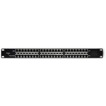 Qoltec Patchpanel-rack 48 V 24 Ports Passiver Poe-injektor Schwarz