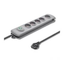 Qoltec Barre Anti-Surtension 5 Prises 1.8m Gris 50270