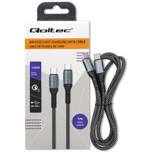 Qoltec Usb 2.0 Typ C Kabel Usb 2.0 Typ C 100w Qc 3.0 Pd 1m Schwarz