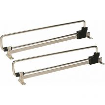 Ahlsen Lot de 2 tringles à vêtements extensibles 300 mm pour armoire