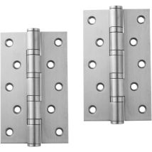 Qrity 4 Stück Fensterscharniere 100 Mm, Schranktürscharniere, Edelstahlverbinder, 4"-kugellager Mit Schrauben, Silber