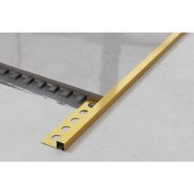 Qs Bodenprofil aus Edelstahl für Fliesen1.2cm x 270cm - Satiniertes Gold