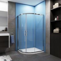 Biubiubath - 1200 x 900 mm offset Quadrant Shower Enclosure 6mm Tempered Sliding Glass Cubicle Door