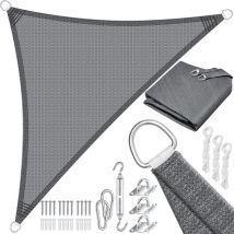 Voile d'ombrage Protection solaire Protection contre le vent Tissu hdpe Hydrofuge & coupe-vent 5-fois cousu transversalement robuste & stable