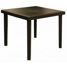 Quadratisch im Harz Rattan Bohemeeffekt - Black - Black