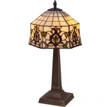 Quadratische Tischlampe mit Lampenschirm der Hexa-Serie mit 30 cm Durchmesser
