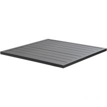 Oviala - Quadratische Tischplatte aus schwarzem Aluminium 70x cm für Klipo-Bein