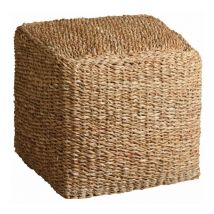 Quadratischer Hocker aus Seegras