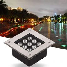 Quadratischer Led-einbaustrahler, Bodenbeleuchtung Für Den Außenbereich, Ip67, Wasserdicht, Led-gartenstrahler Für Garten, Hof, Poolweg, 
