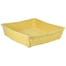 Quadratischer Präsentationskorb aus natürlichem Polyrattan cm40x40h10