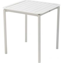 Quadratischer Terrassentisch (70x70cm) weiß