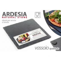 X16 Quadratisches Flachtablett aus Schiefer 25 x 25 cm für Zuhause, Pub oder Restaurants