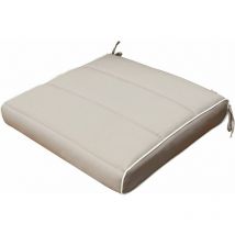 Quadratkissen in abnehmbarem Polyester 40 x 40 cm pro Stuhl - Tan - Tan