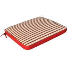 Quadratkissen in abnehmbarem Polyester 50 x 45 cm pro Stuhl - Red