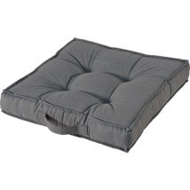 Quadratkissen in gepolsterter Baumwolle 50x50 cm mit Wohnzimmergriff - Grey