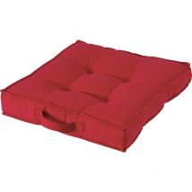 Rotes lebenskissen 50x50xH10 cm.