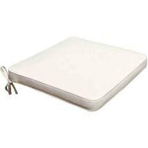 Defibrico - Quadratkissen in wasserdichtem und abnehmbarem Polyester 40 x 40 cm pro Stuhl - Beige - Beige