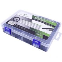 Quadrios 1807CA006 Kit guaine termoretraibili Nero Restringimento:3:1 1 KIT