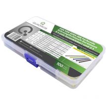 Quadrios - 1812CA007 Assortiment de gaines thermorétractables noir, marron, gris, bleu, vert-jaune Taux de retreint:3:1,