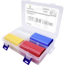 Quadrios - 1905CA058 Gaine thermorétractable pour batteries sans colle transparent, bleu, jaune, rouge 54 mm 28 mm Taux d