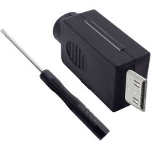 Quadrios - 2001C218 Connettore hdmi Spina dritta Numero Poli (num): 20 Nero 1 pz.