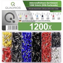 2011C405 Assortiment d'embouts simples partiellement isolé multicolore 1200 pc(s) - Quadrios
