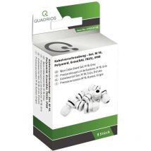 2102CA130 Assortiment de presse-étoupes M16 PA66 gris clair 1 set - Quadrios