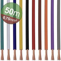 Quadrios 22CW005 Litzensortiment 1 x 0.75 mm² Weiß, Blau, Braun, Orange, Grün, Gelb, Grau, Violett,